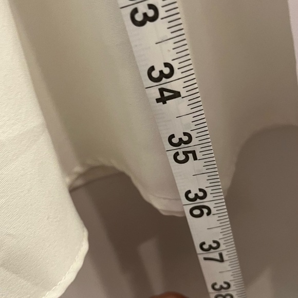 Elegant Flowy White tiered babydoll Button-Down V-neck S/S Dress Size XL - Picture 3 of 6